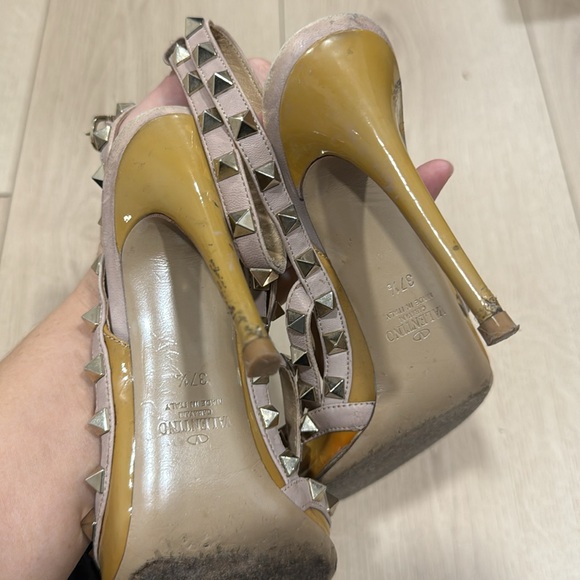 VALENTINO GARAVANI RKSTUD HEELS SHOES 37.5 - Picture 9 of 10